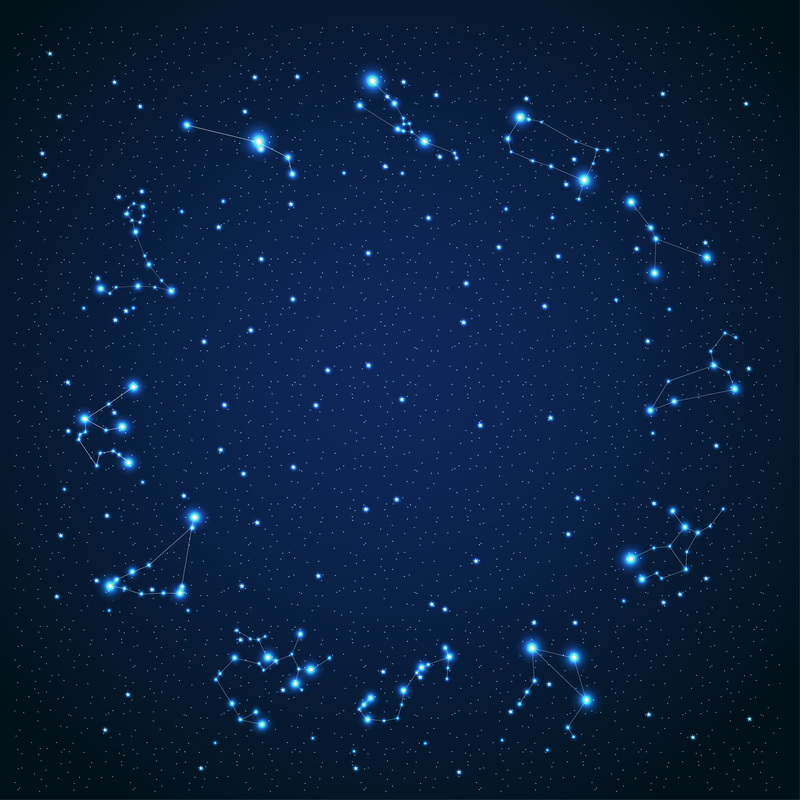 十二星座生肖图海报背景，文艺清新JPG/AI高清素材下载