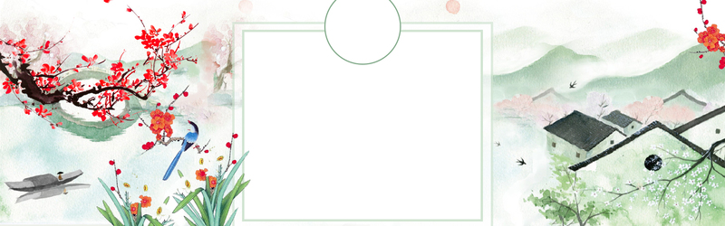 古风美景banner，唯美高清JPG & 清新PSD设计素材免费下载