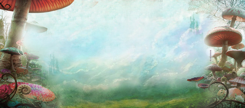 梦幻童话背景Banner，文艺清新JPG素材免费下载