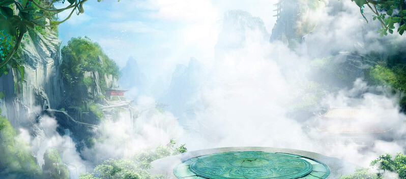 梦幻仙境背景，促销banner高清JPG，文艺清新设计素材下载