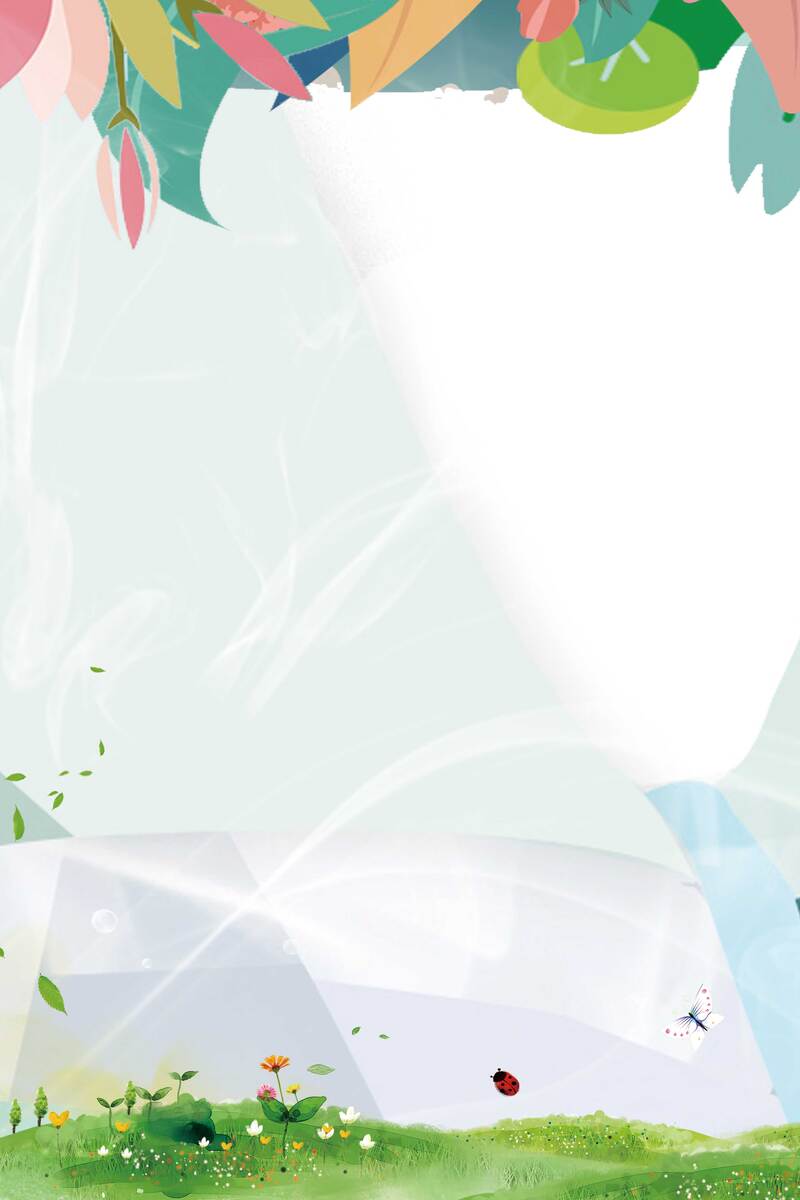 春季新品发布，手绘草地背景高清JPG，文艺清新设计素材下载