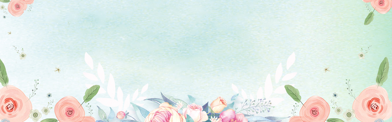 浪漫花朵Banner海报背景，高清JPG&文艺清新PSD设计素材免费下载