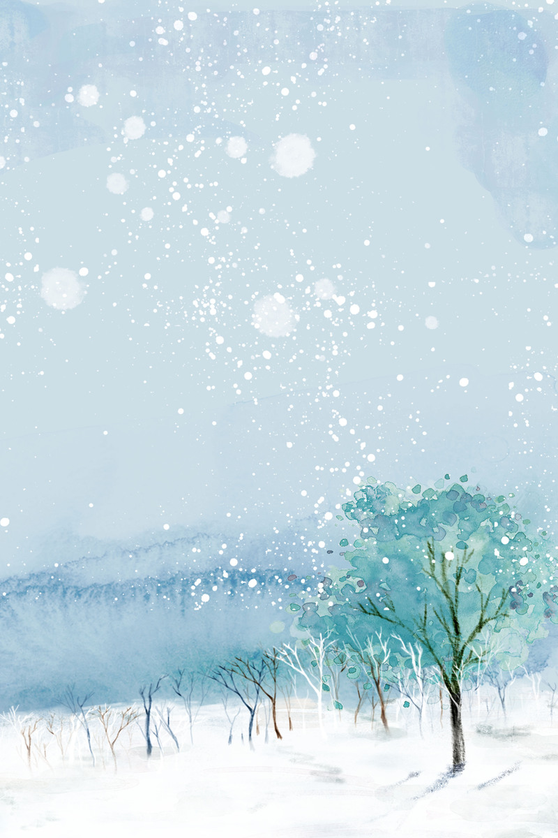 立冬节气大雪山迷幻海报背景，高清JPG/清新PSD设计素材下载