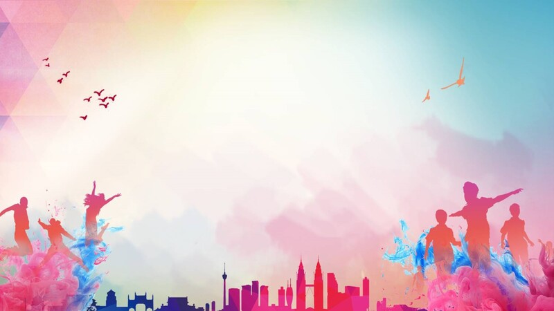 青春色彩大赏，高清JPG背景图，文艺清新设计素材任你下载