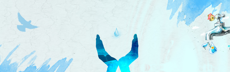 水源保护简约海报背景图，高清JPG/文艺清新PSD素材下载