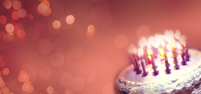 唯美浪漫生日蛋糕，星光点缀，清新文艺生日派对背景图片下载