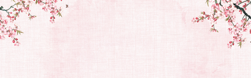 桃花节文艺清新纹理粉banner，JPG/PSD格式高清设计素材下载
