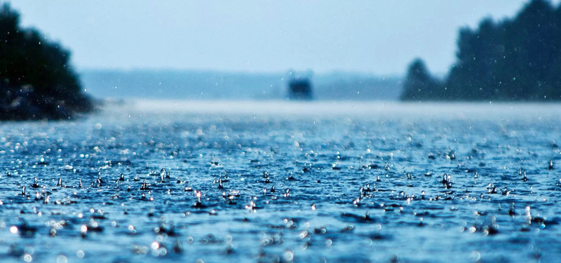 蓝雨之韵，高清JPG文艺清新背景图，设计素材免费下载