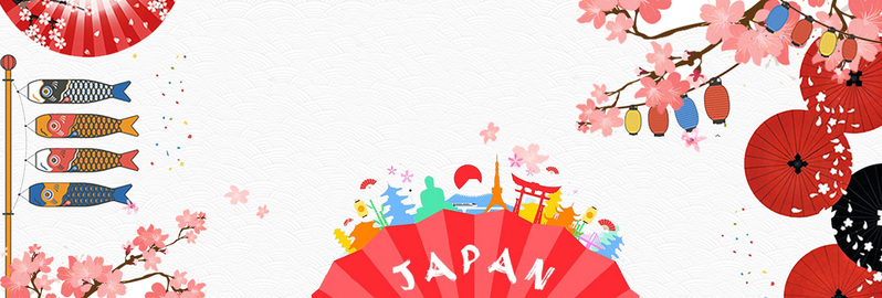 日本旅行风光美图，文艺清新Banner设计素材，高清JPG/PSD格式下载