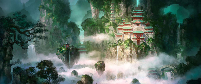 古风仙侠梦幻场景，高清JPG Banner图片，文艺清新设计素材，免费下载