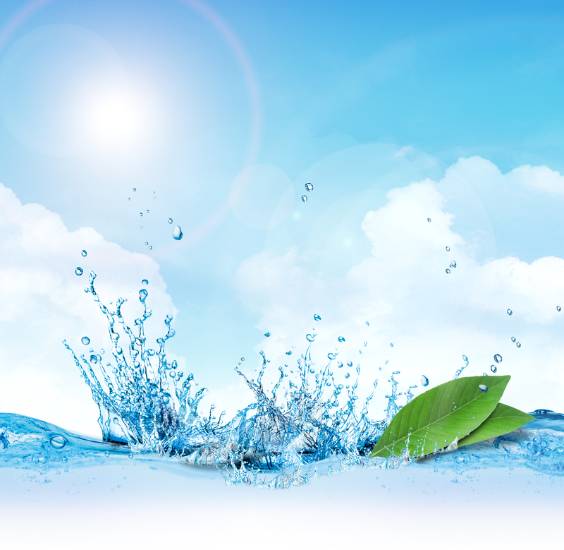 清新文艺蓝色水花飞溅背景，高清JPG/PSD设计素材下载