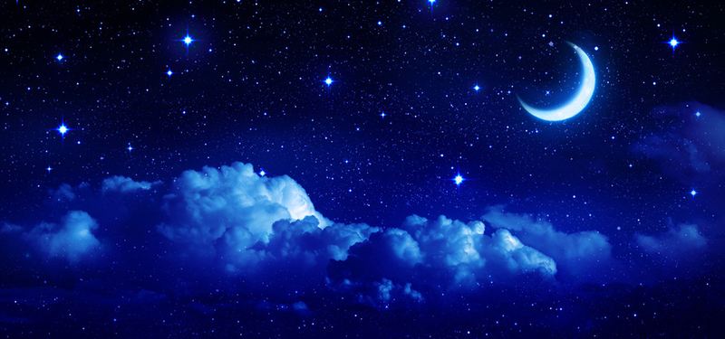 夜色星空高清背景JPG，文艺清新设计素材，免费下载