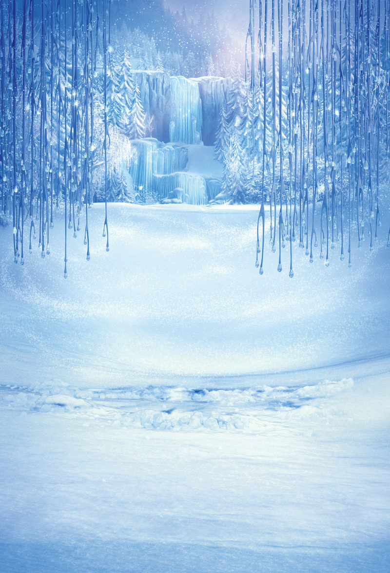 蓝色雪地高清JPG图片，文艺清新设计素材，免费下载