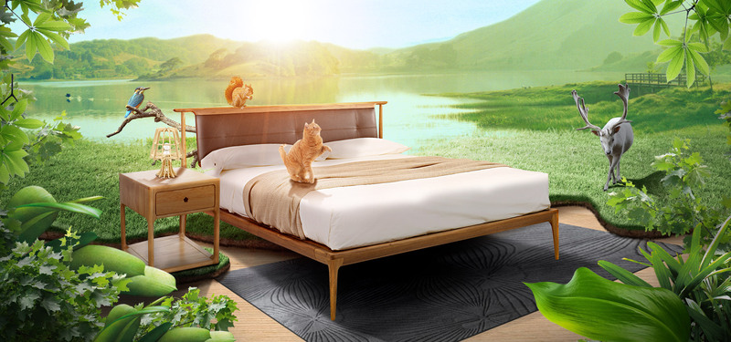 清新文艺家装家具绿色banner设计素材，高清JPG/PSD格式免费下载