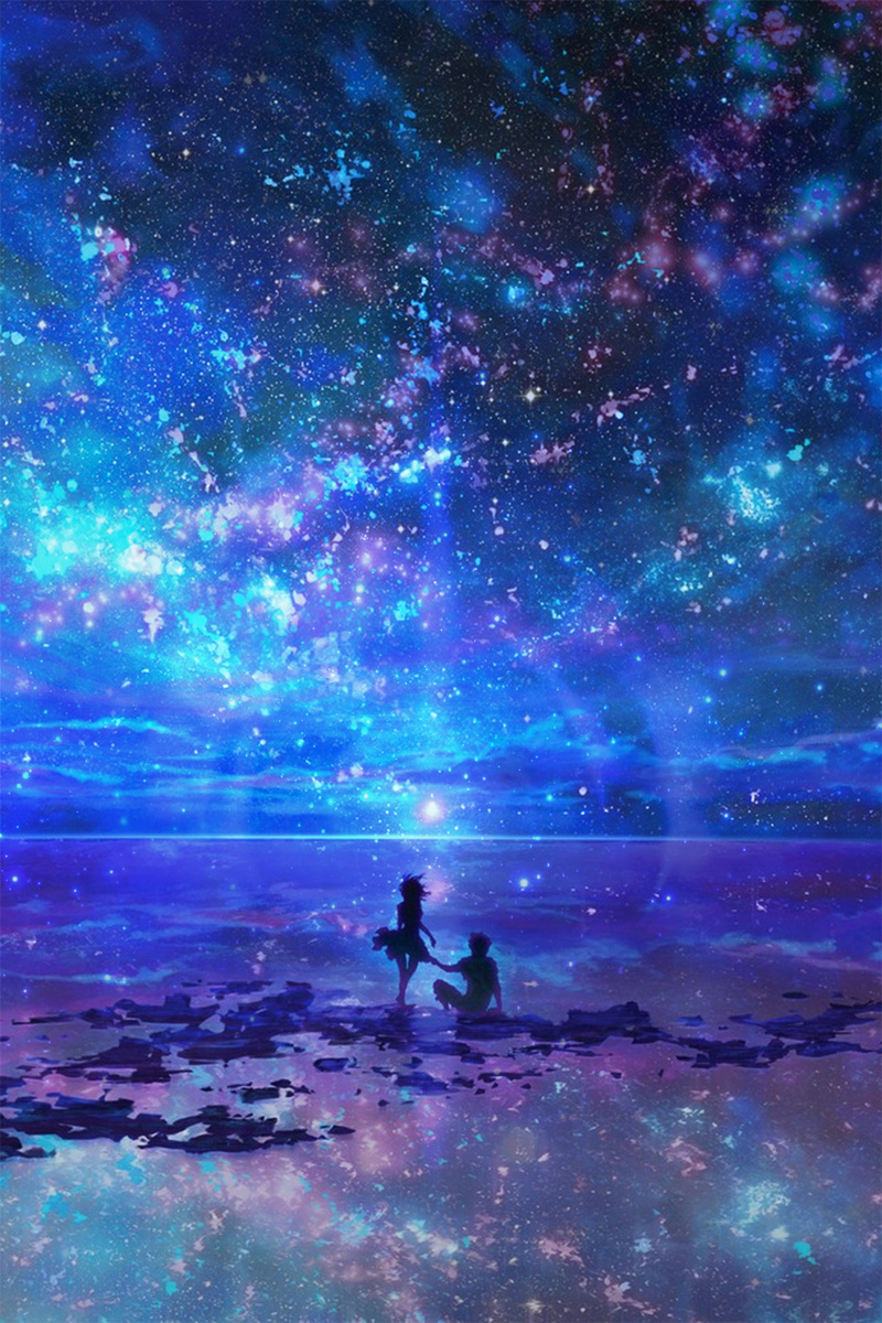 清新爱情星空誓言，唯美JPG图片，文艺PSD设计素材下载