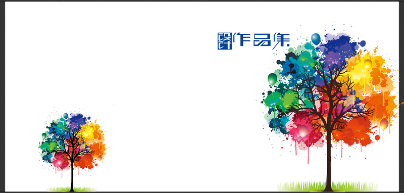 清新文艺PSD背景图，个人设计作品集封面高清素材，免费下载