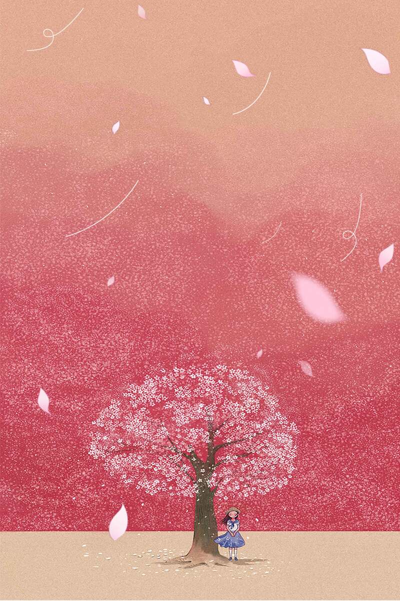 小清新治愈手绘插画，高清JPG与PSD素材，文艺清新风格任你选