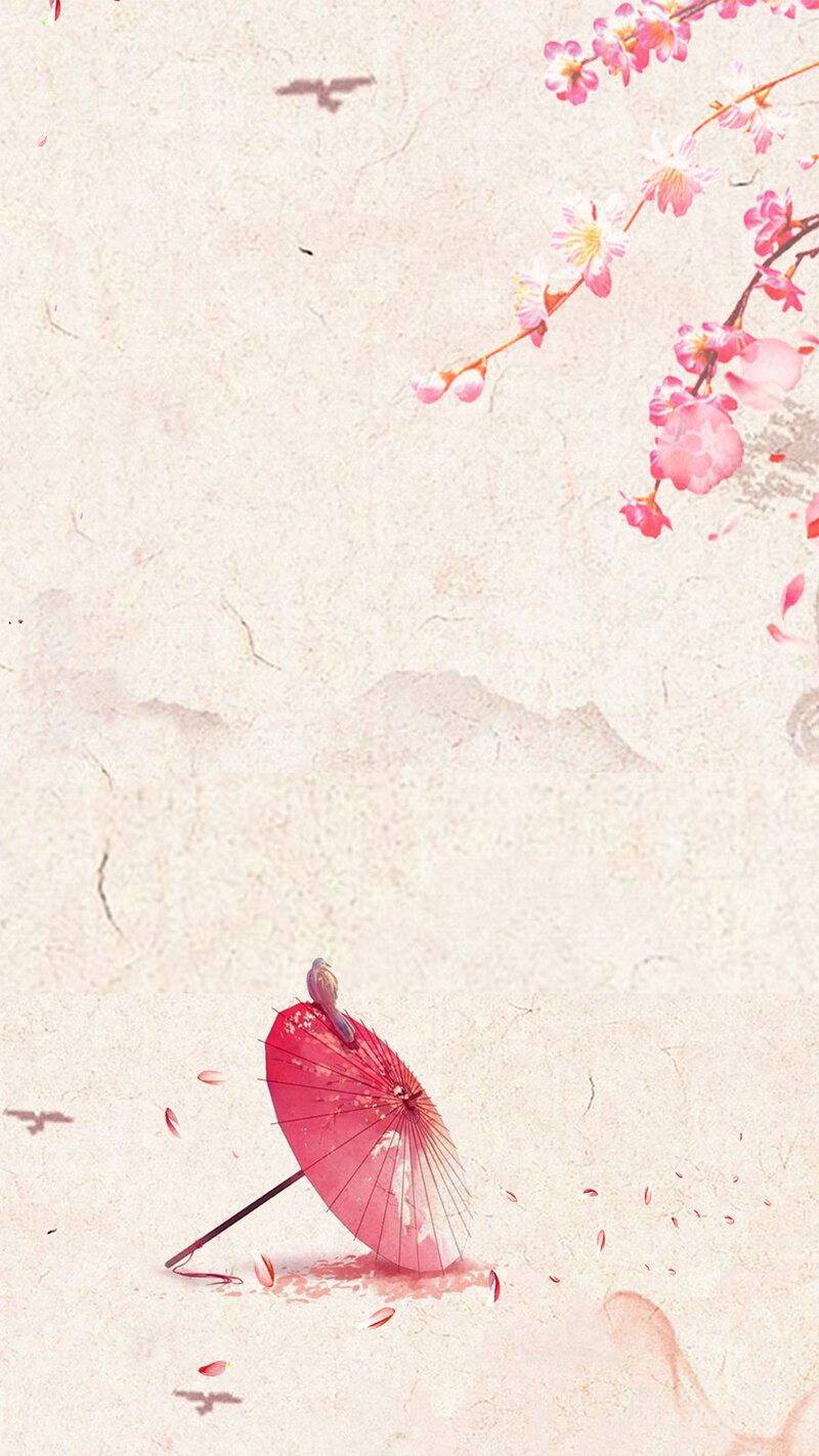 三生三世桃花恋，唯美古风H5背景，高清JPG/PSD素材下载