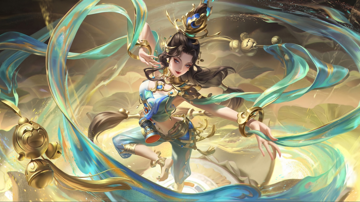王者荣耀，绝美貂蝉胡旋主题，超高清4K壁纸，3840x2160分辨率，一键下载！