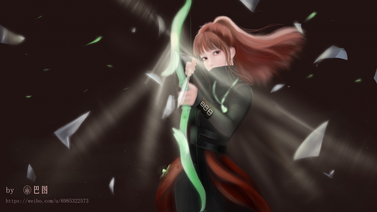 女孩射箭英姿，光影交织之美——精选4K动漫壁纸，高清3840x2160，一键下载！