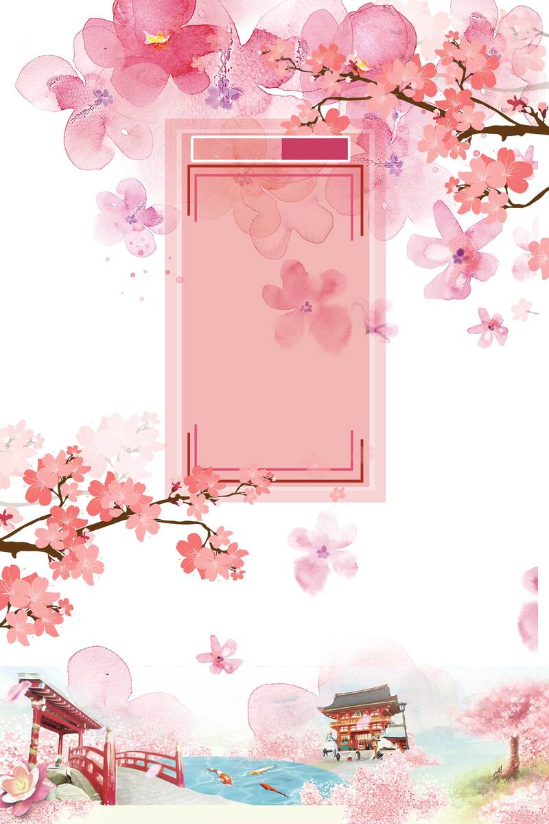 唯美春樱盛宴，醉美樱花节旅游图片下载，文艺清新PSD设计素材精选