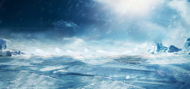 冰山雪地唯美背景图，高清JPG与文艺清新PSD设计素材下载