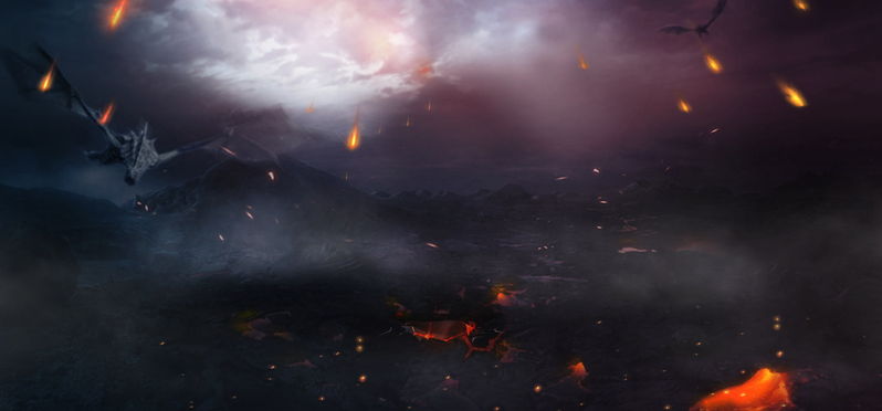 梦幻星空夜景火焰Banner，高清JPG，文艺清新设计素材下载