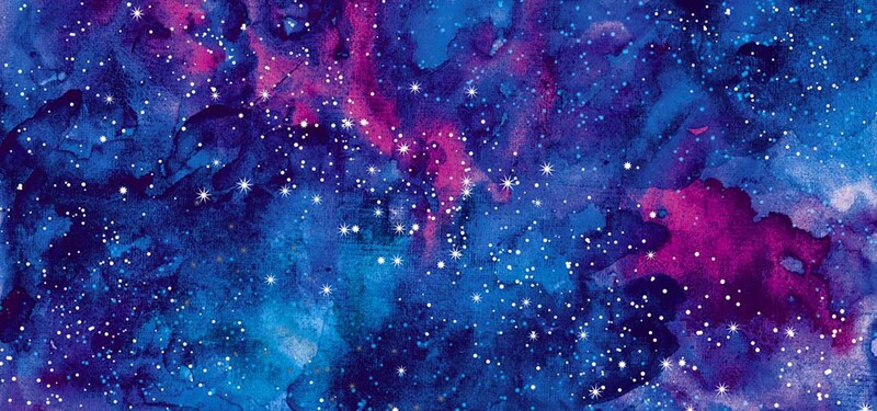 炫彩油墨水彩星空绘画，高清JPG素材，文艺清新风格设计下载