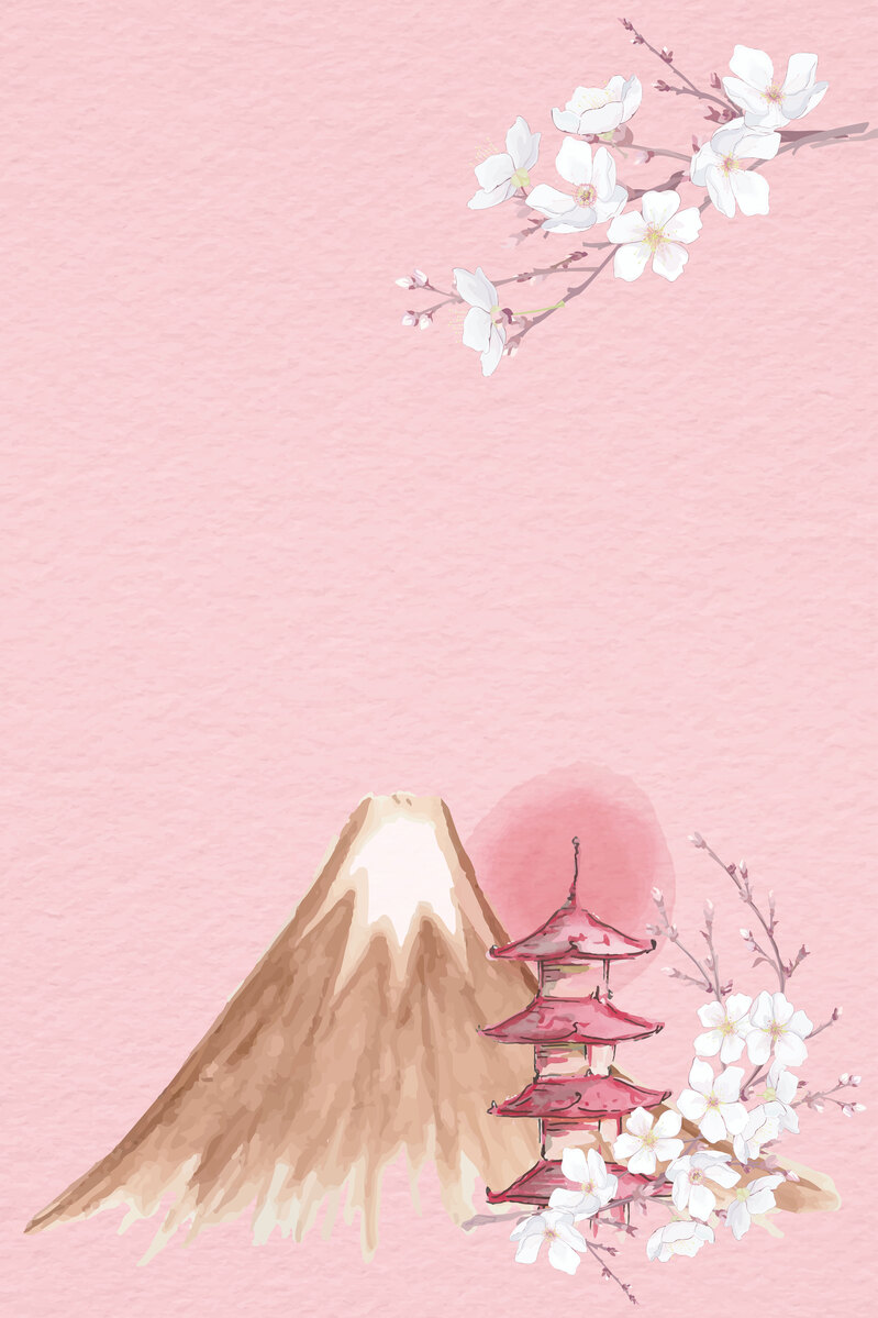 春季樱花盛景，高清JPG文艺海报背景，清新AI设计素材下载