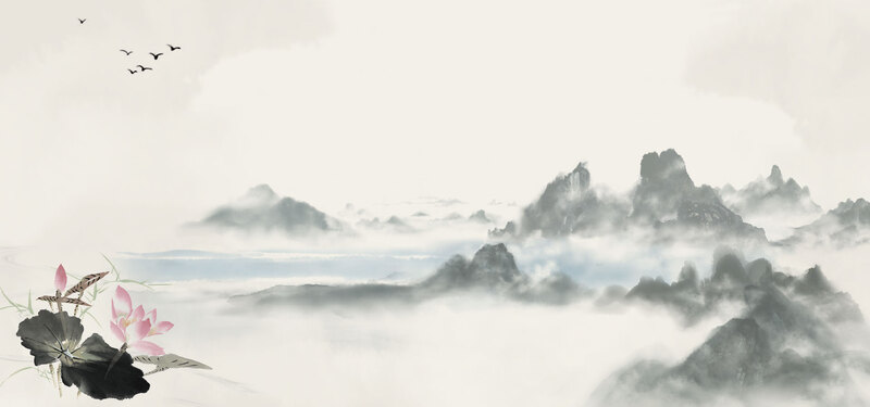 古风节日促销海报背景，文艺清新JPG/PSD高清设计素材下载