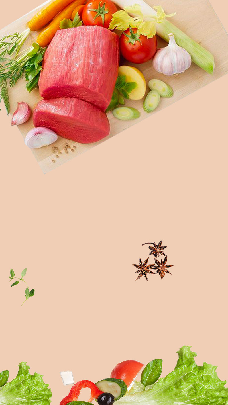 绿色肉品生鲜配送，高清JPG与文艺清新PSD设计素材下载