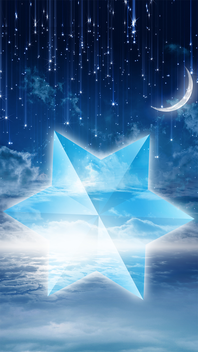 女生节特供，唯美星空H5背景，高清JPG/PSD设计素材下载