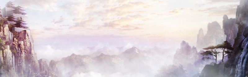浪漫仙侠风背景，中国风动画游戏高清素材，JPG/PSD格式，文艺清新，免费下载