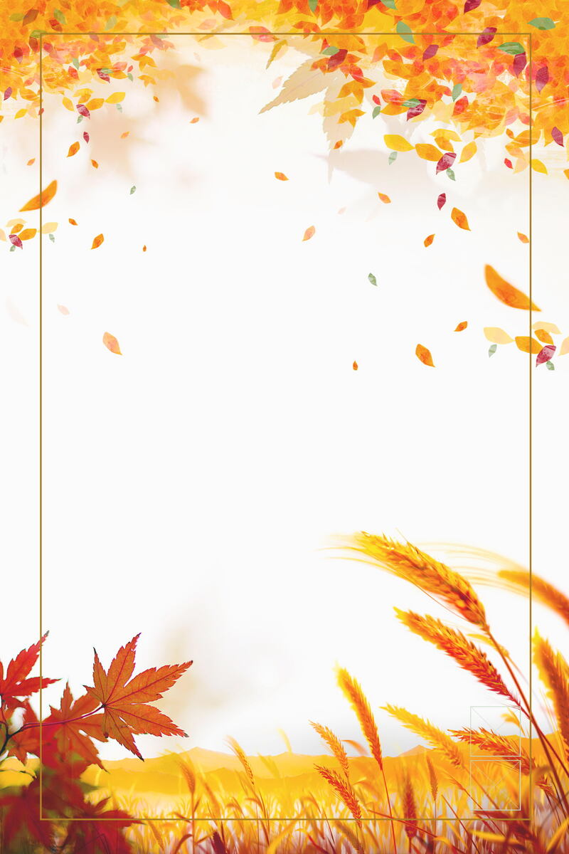 立秋节气背景模板，高清JPG&PSD，文艺清新风格，免费下载