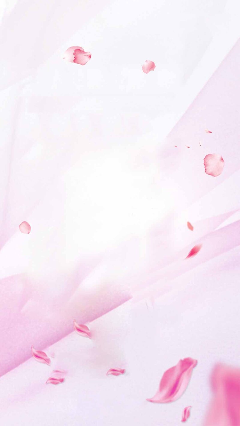 粉色花瓣女性药品H5背景素材，文艺清新JPG/PSD高清下载