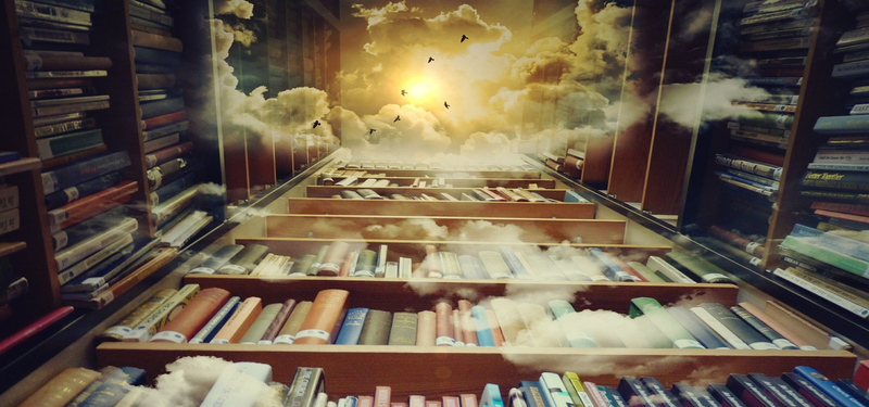 梦幻书籍背景图，高清JPG文艺清新设计素材，免费下载