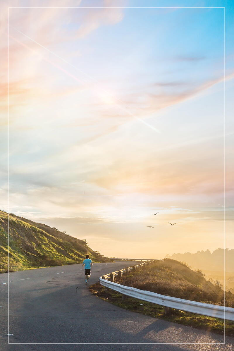 励志早安海报，简约文艺清新背景，JPG/PSD高清素材下载