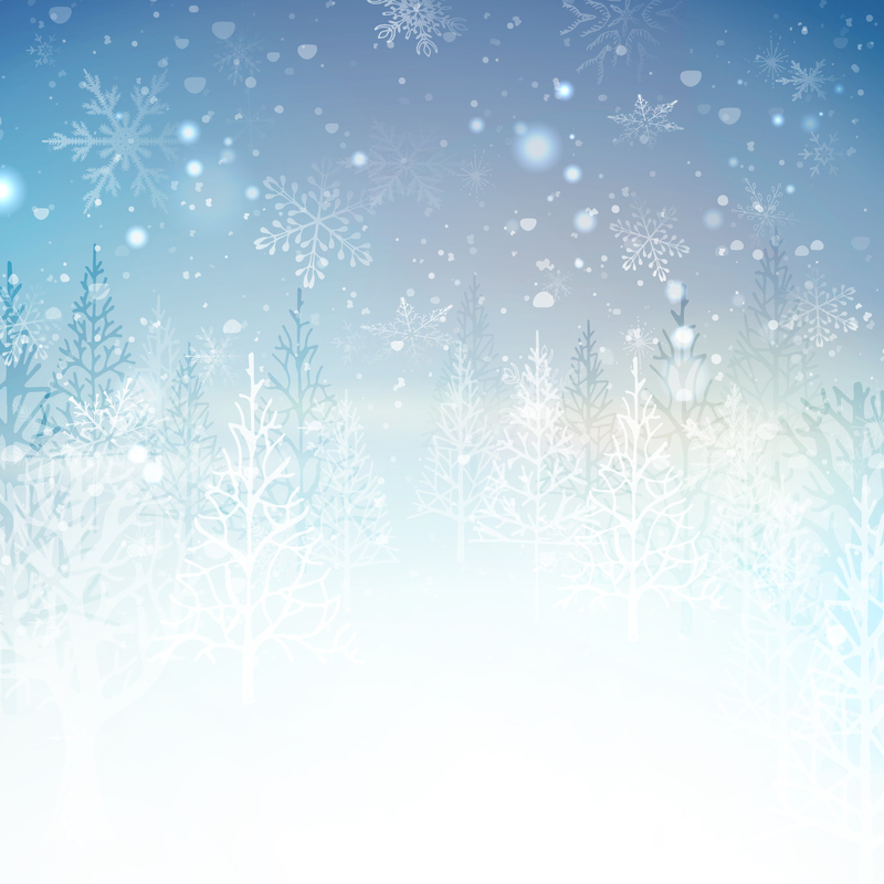 蓝色冰雪圣诞树背景高清JPG，文艺清新设计素材，AI格式免费下载