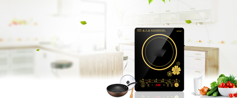 电磁炉特惠季，文艺清新厨房Banner设计素材，JPG/PSD高清下载