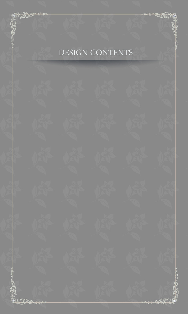 欧式简约灰框卡片背景素材，高清JPG/文艺AI格式，清新下载
