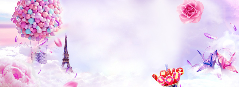 淘宝天猫服装浪漫设计banner，文艺清新JPG/PSD素材下载