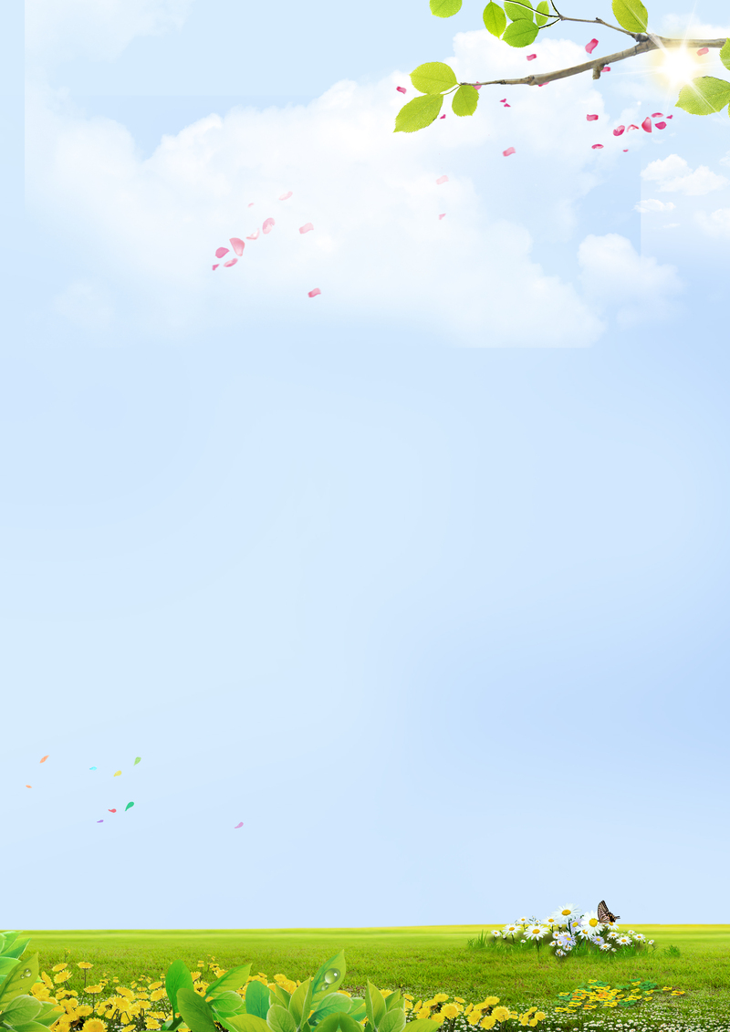 浅蓝天空白云高清JPG素材，文艺清新PSD设计模板下载