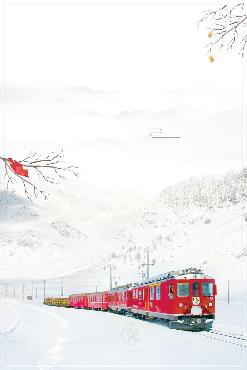唯美大雪节气高清JPG图片，文艺清新PSD设计素材下载