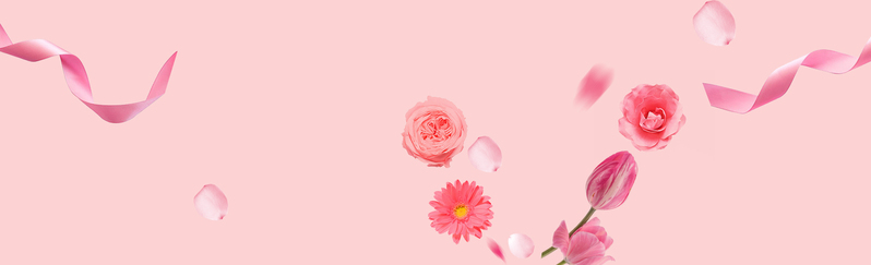 化妆品粉色浪漫banner，文艺清新设计素材，JPG/PSD高清下载