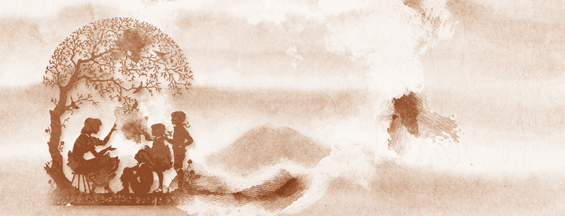 教师节献礼，精美手绘沙画banner，卡通风格PSD素材高清下载