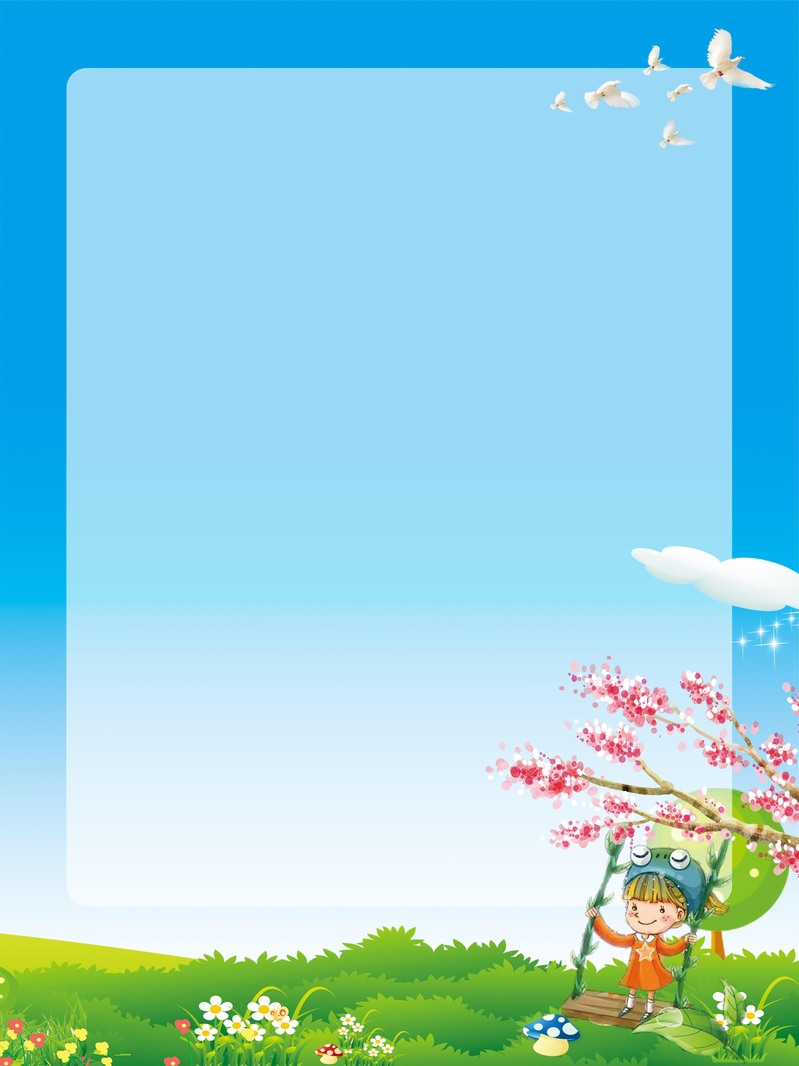 高清幼儿园安全工作制度展板背景，卡通手绘JPG/PSD设计素材下载