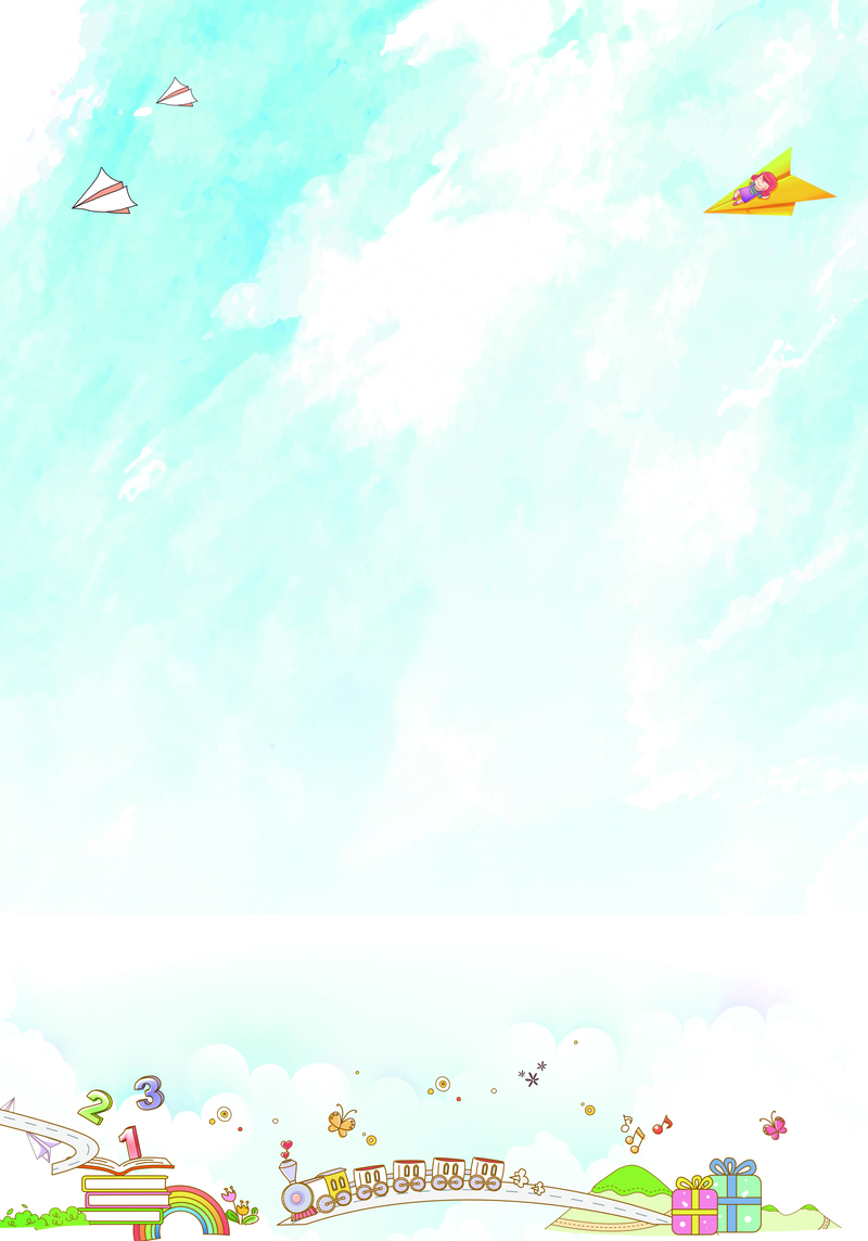 蓝色天空白云卡通背景，手绘高清JPG设计素材下载