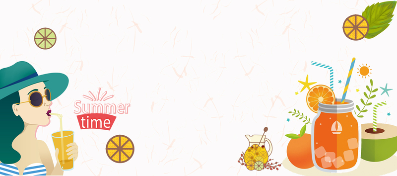 饮品卡通海报设计素材，灰色背景banner，高清JPG/手绘PSD格式下载