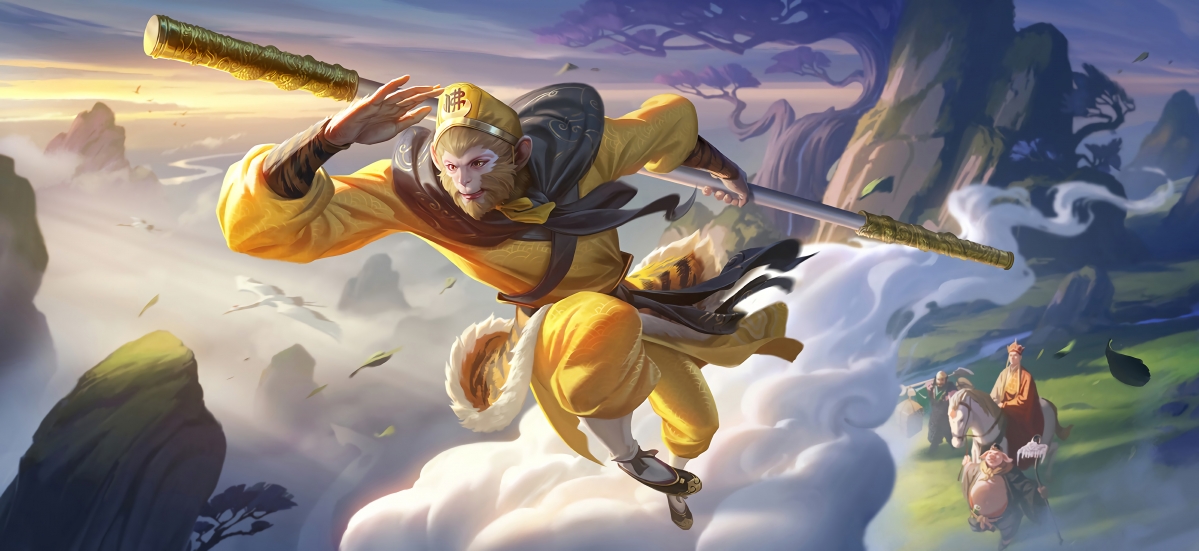 王者荣耀孙悟空孙行者，4K超高清壁纸，震撼来袭！4702x2160分辨率，精美绝伦，免费下载！