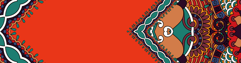 民族风喜庆背景图案，高清JPG Banner+卡通手绘PSD设计素材下载